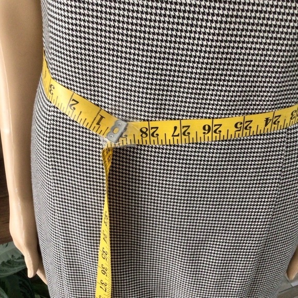 Zara Basic Tube Houndstooth Pattern Sheath Checker Work Office Dress - Picture 12 of 12